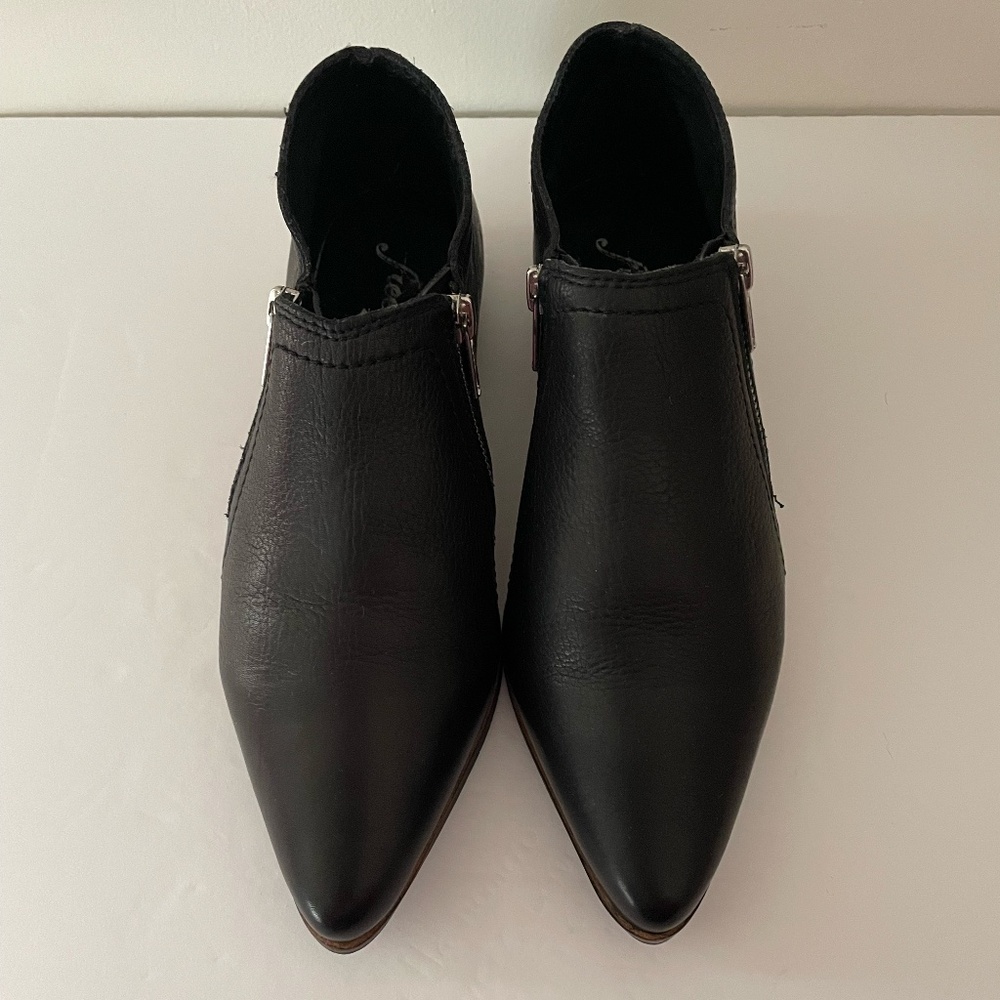 Free People Womens Black Size 38 Real Leather Booties In Great Condition